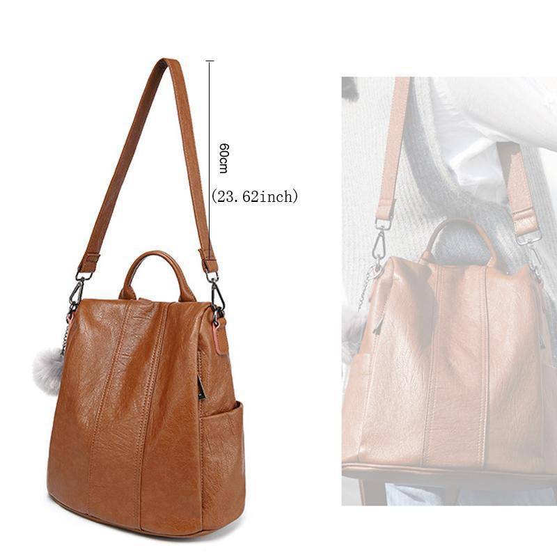 Anti-Theft Multifunction Leather Backpack Travel & Outdoor The Gadget Tingle