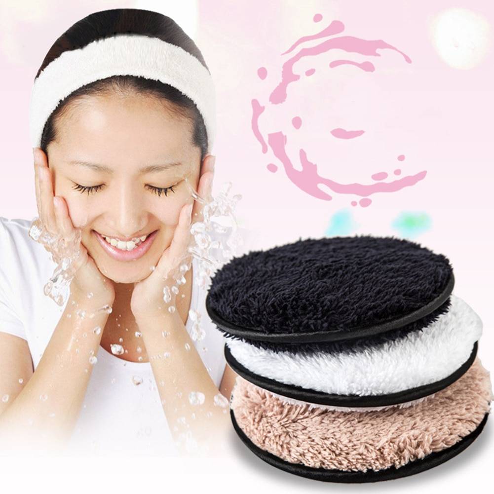 Microfiber Makeup Remover Pad Gadgets Color : White|Beige|Black 