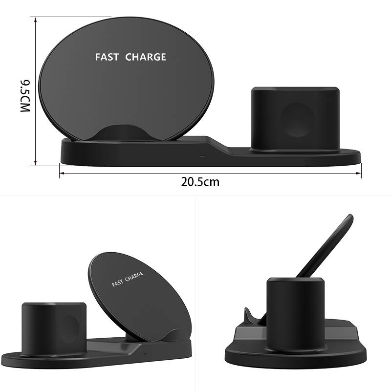 3-in-1 Wireless Charging Dock Station Phone & Accessories Color : White|Black 