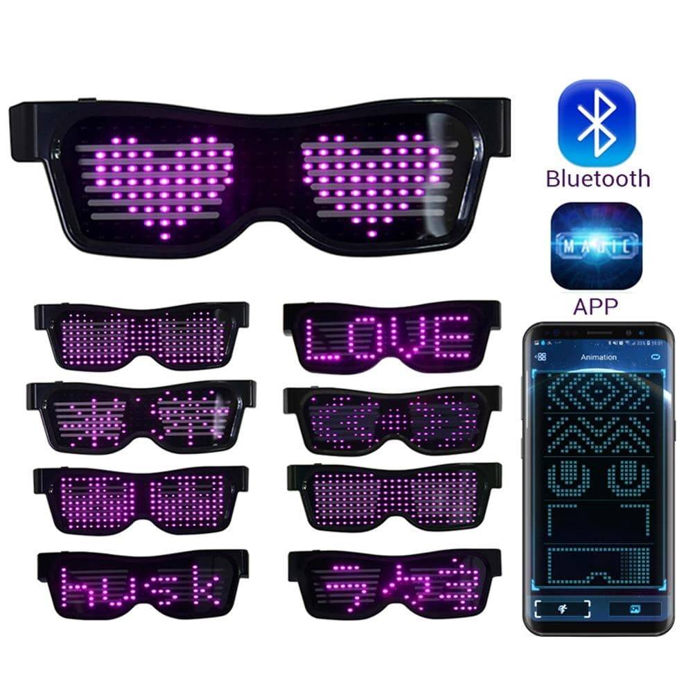 Customized Flashing Cyber Glasses Gadgets Color : Orange|Red|White|Blue|Green|Pink 