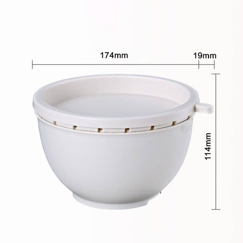 Multifunctional Drain and Cutting Bowl Home Goods Color : White 