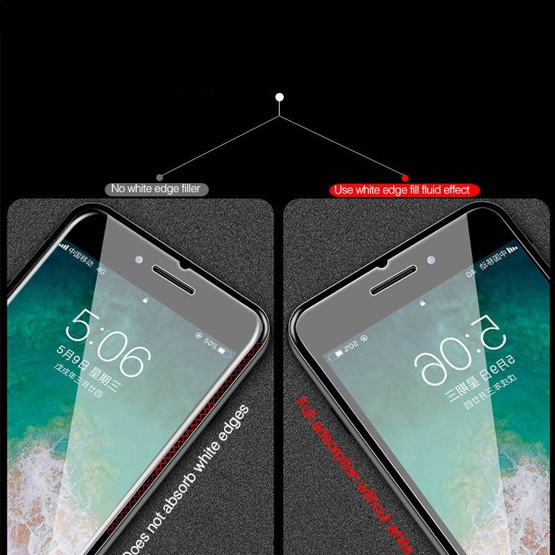 Full Cover Tempered Glass for iPhone 3Pcs