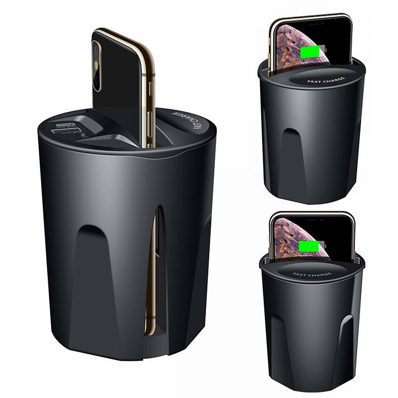 10W Fast Wireless Car Cup Phone Charger