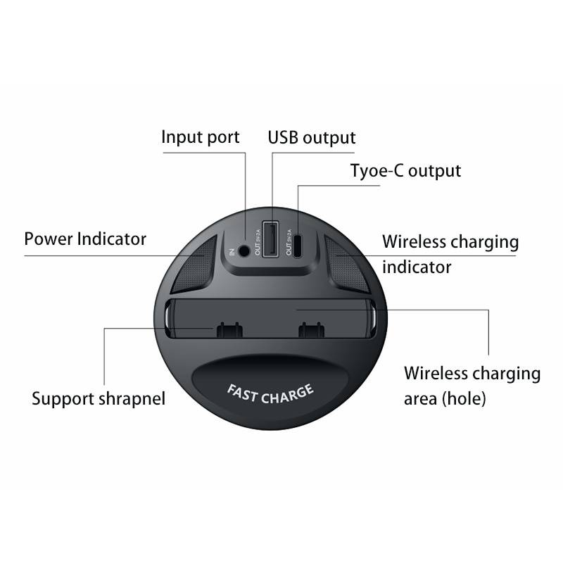 10W Fast Wireless Car Cup Phone Charger