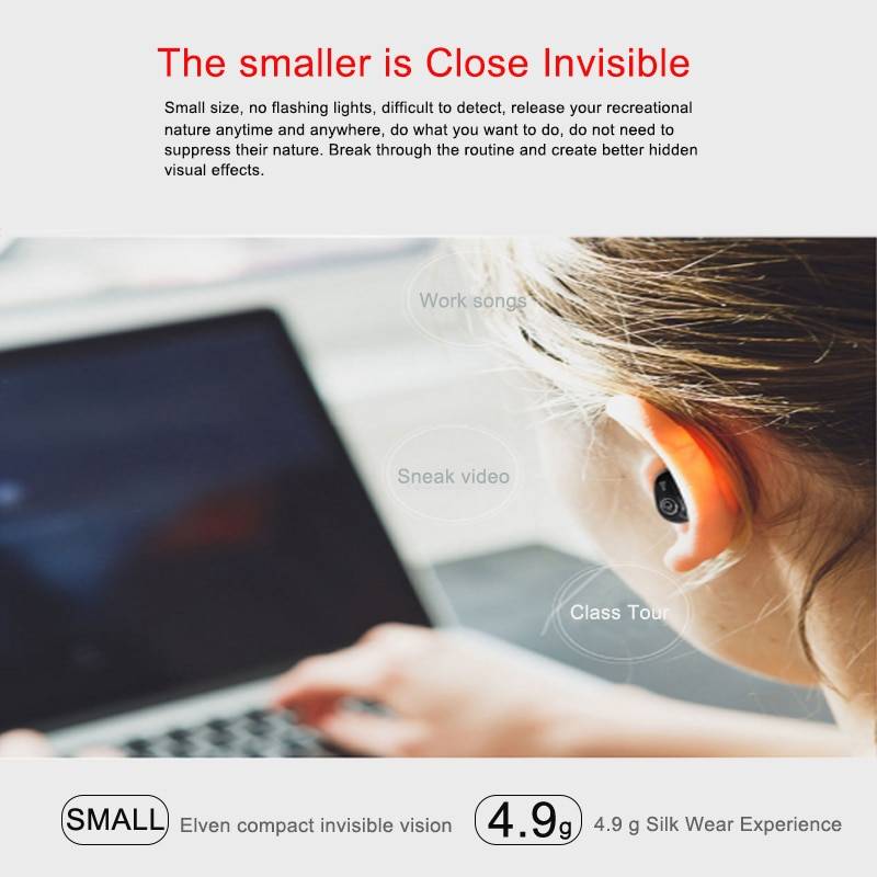 Mini Invisible Noise Cancelling Earphones With Microphone