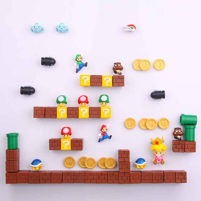 3D Super Mario Resin Fridge Magnets