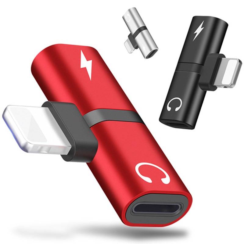 2-in-1 Dual Port Headphone Adapter for iPhone