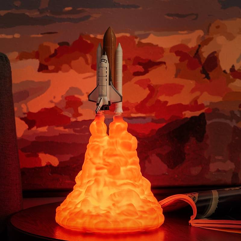 Space Shuttle and Moon Lamp
