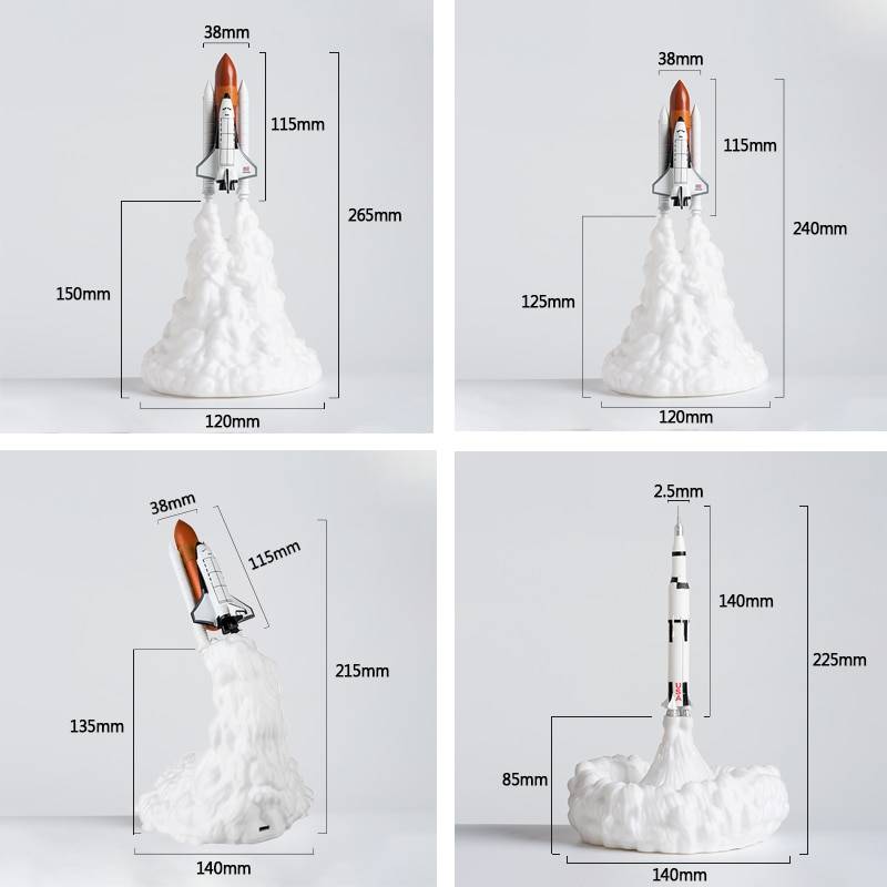 Space Shuttle and Moon Lamp