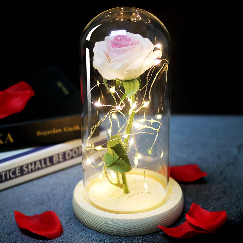 Beauty And The Beast Eternal Rose With Led