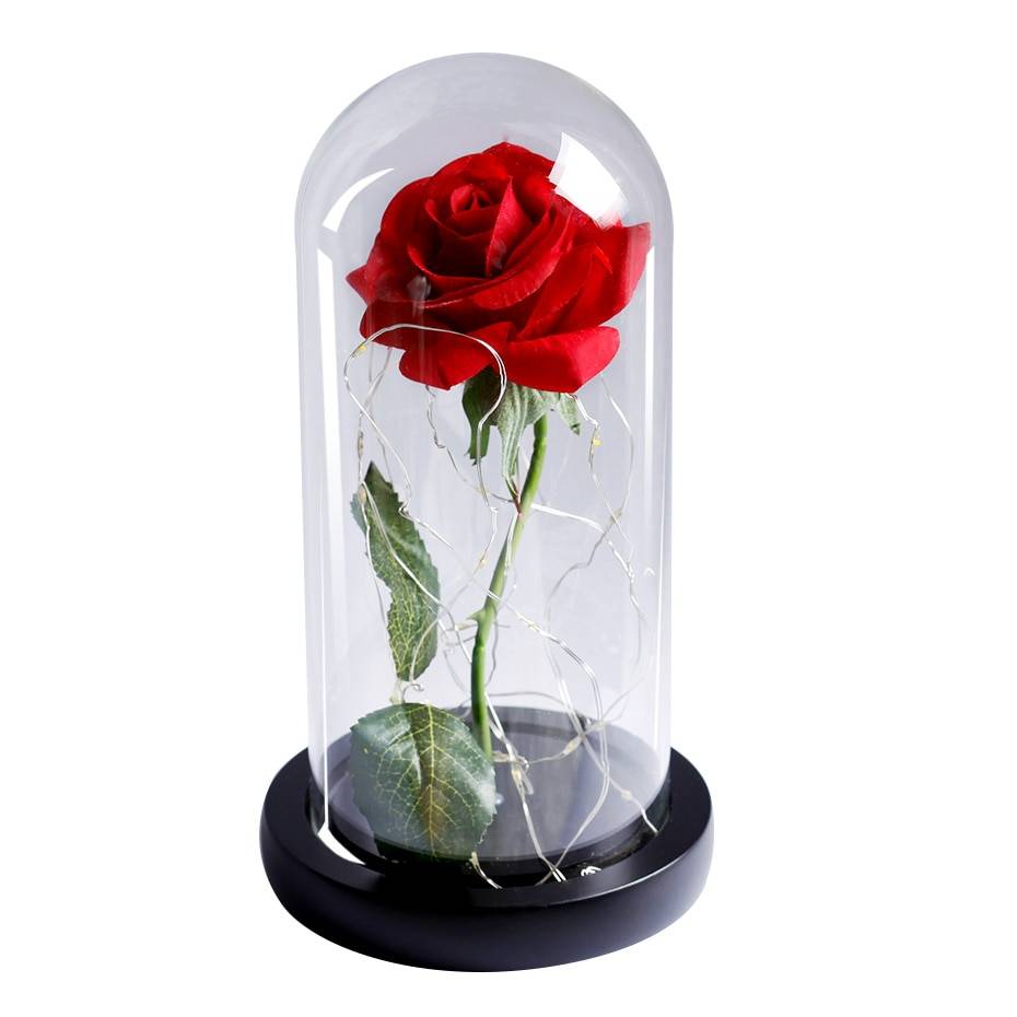 Beauty and The Beast Eternal Rose with LED