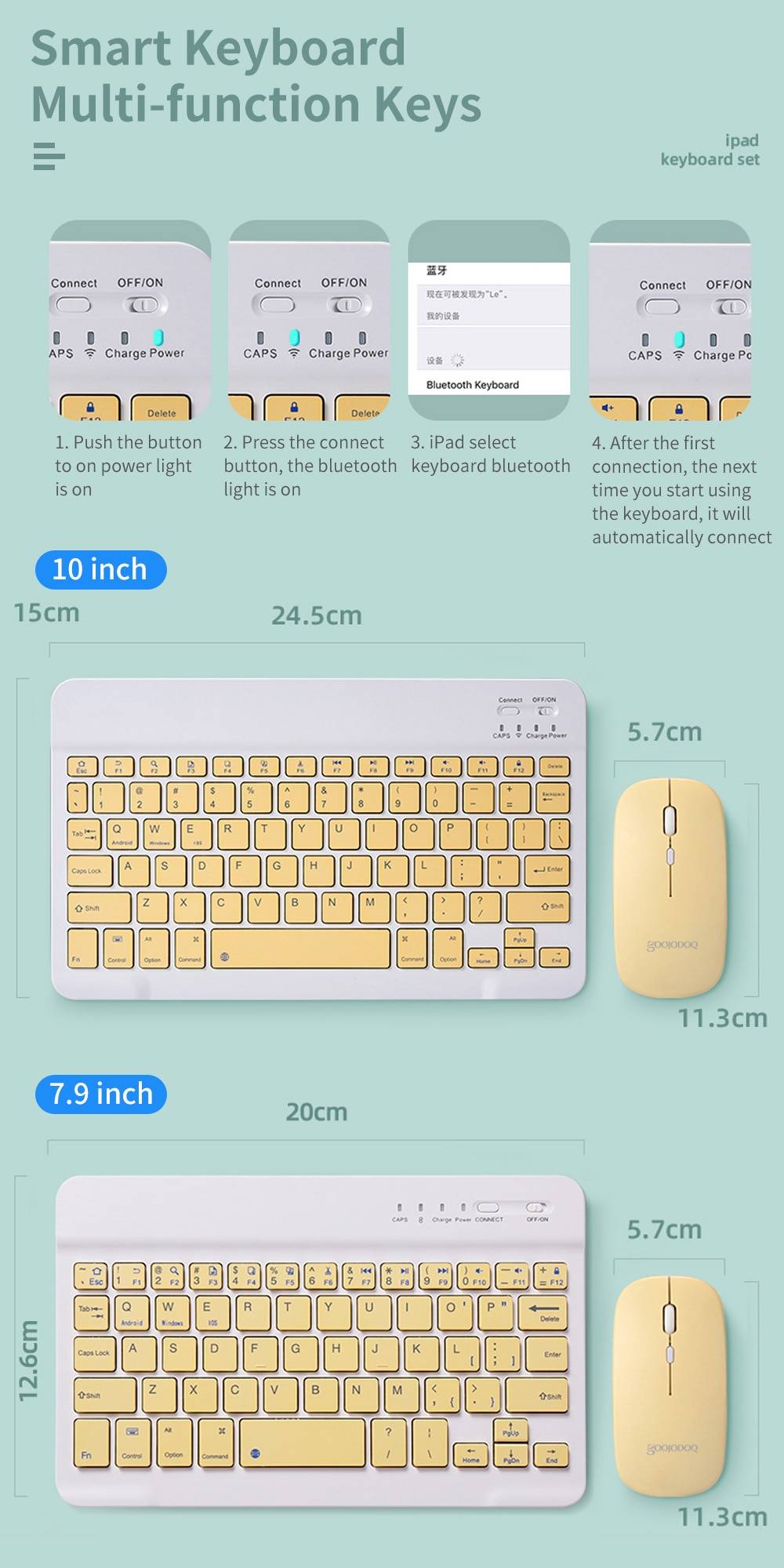 Bluetooth Mini Keyboard and Mouse Pro 11