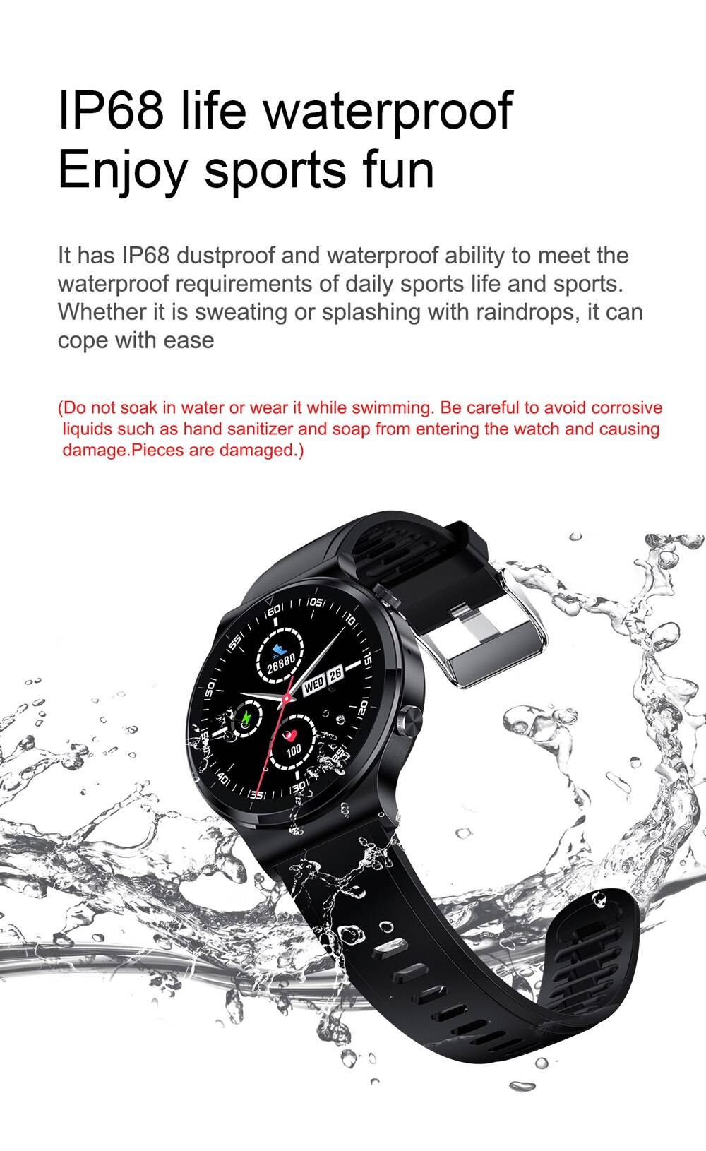 Smartwatch for Men S-600 IP68 for Android and iOS Smartwatch for Men S-600 IP68 for Android and iOS