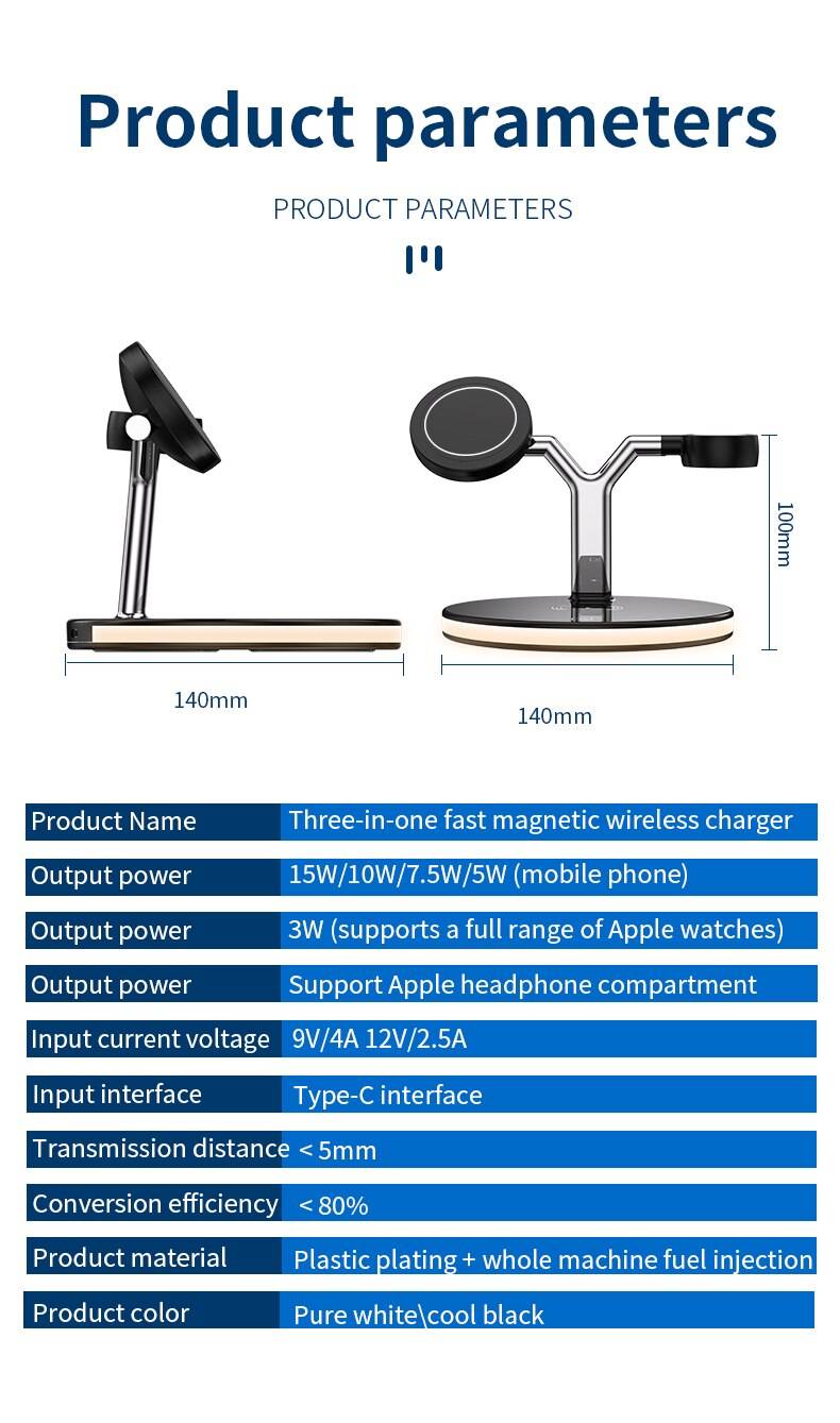3-in-1 Magnetic Wireless Charging Stand 3-in-1 Magnetic Wireless Charging Stand