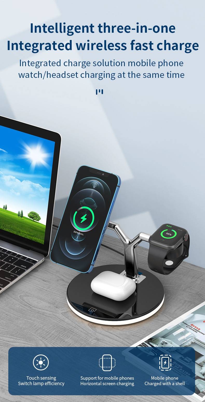 3-in-1 Magnetic Wireless Charging Stand 3-in-1 Magnetic Wireless Charging Stand