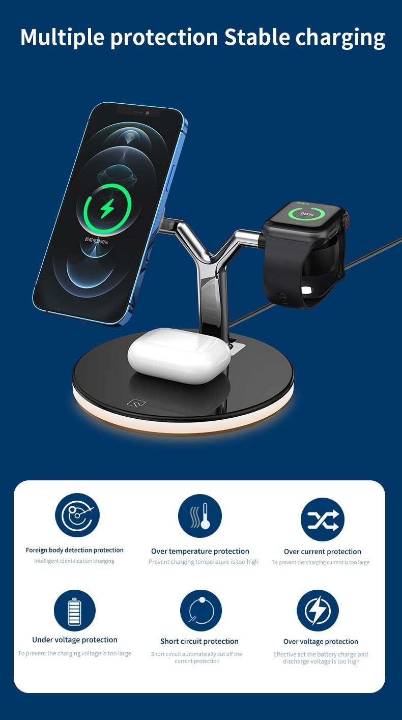 3-in-1 Magnetic Wireless Charging Stand 3-in-1 Magnetic Wireless Charging Stand