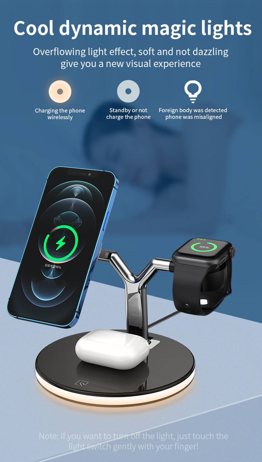 3-in-1 Magnetic Wireless Charging Stand 3-in-1 Magnetic Wireless Charging Stand