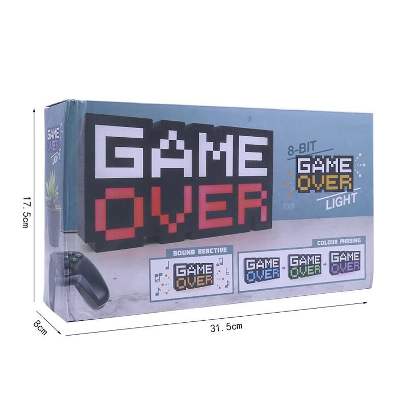 Pixel GAME OVER Light Sign Pixel GAME OVER Light Sign