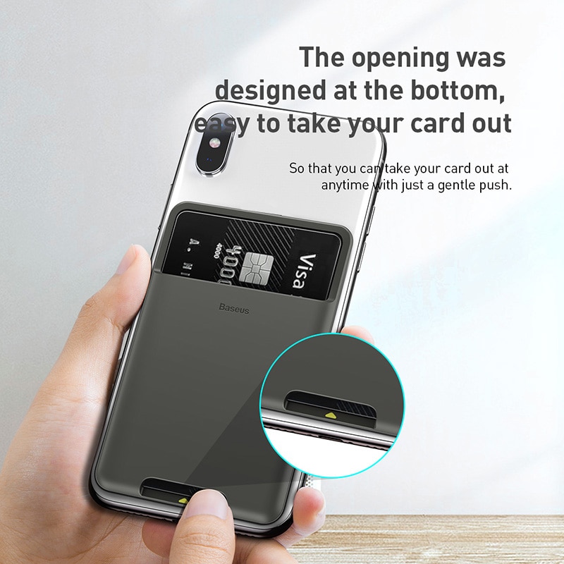Baseus Universal Phone Back Slot Ultra Thin Card Wallet Case