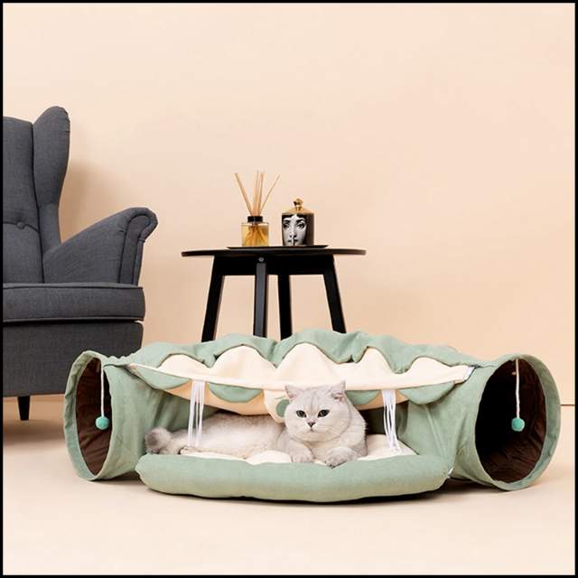 Interactive Pet Tunnel Bed Play Toy