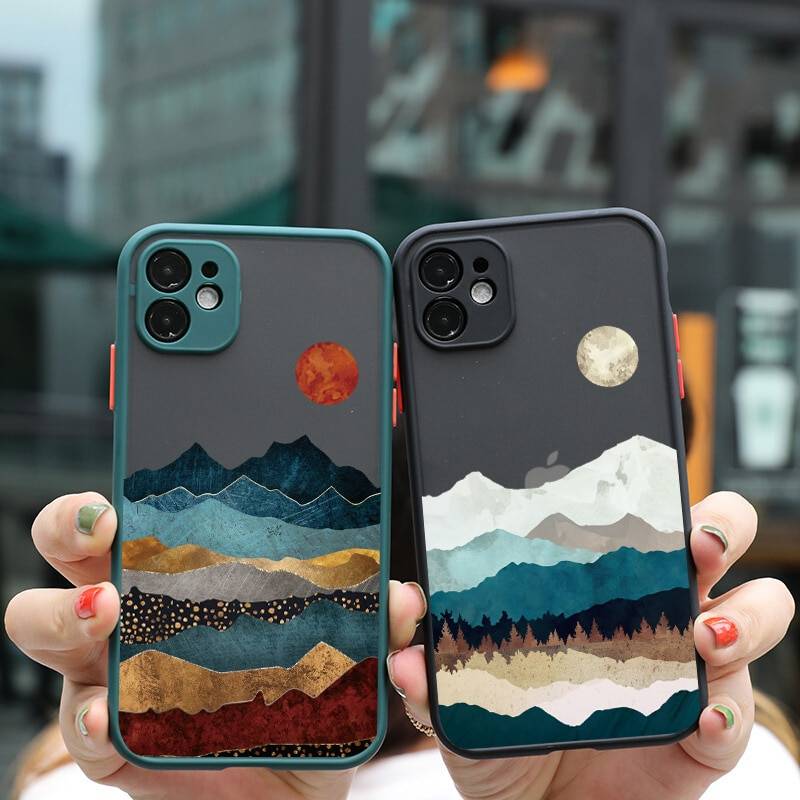 Hand Painted Scenery Case For iPhone