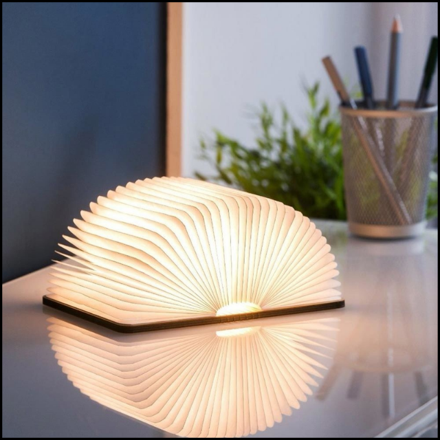 Wooden Folding Book Lamp